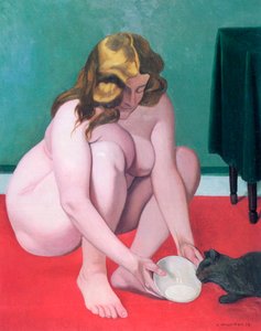 Femme avec un chat