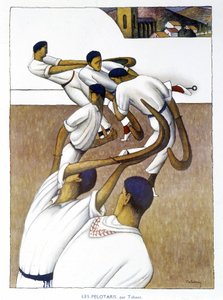 Pelote basque - les pelotaris par Tobeen - Felix Elie Tobeen