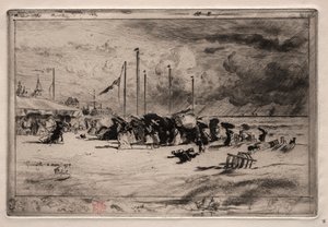 Une rafale à Trouville, 1874