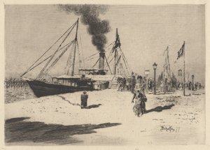 Embarcadère à Trouville - Felix Hilaire Buhot