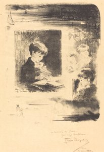 Enfant dessinant - Felix Hilaire Buhot