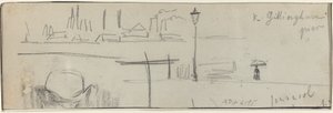 Gillingham Pier, Londres (verso) - Felix Hilaire Buhot