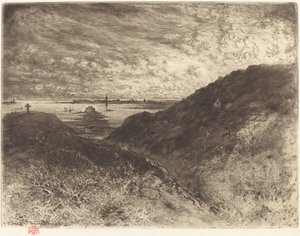 La falaise : Baie de Saint-Malo - Felix Hilaire Buhot