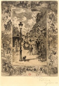 La Fête nationale au Boulevard Clichy, 1878 - Felix Hilaire Buhot