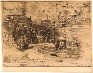 La Place Pigalle en 1878 - Felix Hilaire Buhot