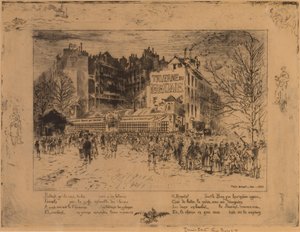 La Place des Martyrs et La Taverne du Bagne - Felix Hilaire Buhot