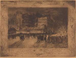 La Place des Martyrs et La Taverne du Bagne, 1885 - Felix Hilaire Buhot