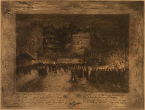 La Place des Martyrs et la Taverne du Bagne - Felix Hilaire Buhot