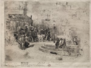 Place Pigalle en 1878 - Felix Hilaire Buhot