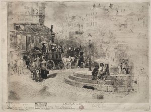 Place Pigalle en 1878, 1878 - Felix Hilaire Buhot