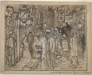 Scène de rue à Londres, 1879 - Felix Hilaire Buhot