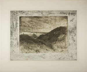 La falaise, baie de St. Malo - Felix Hilaire Buhot