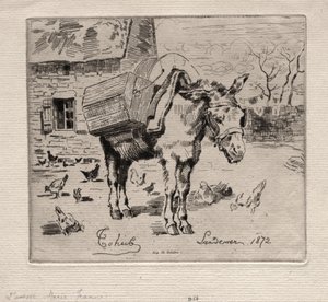 La mule, Marie-Jeanne, 1872 - Felix Hilaire Buhot