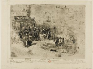 La Place Pigalle en 1878 - Felix Hilaire Buhot