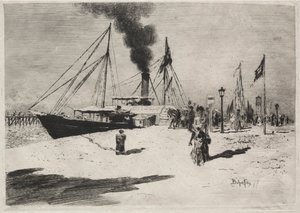 Le Quai à Trouville - Felix Hilaire Buhot