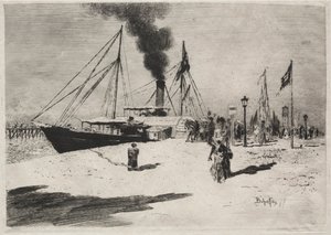 Le Quai à Trouville - Felix Hilaire Buhot