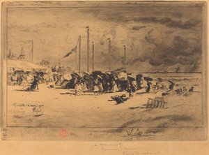 Un Grain à Trouville, 1874-1875 - Felix Hilaire Buhot