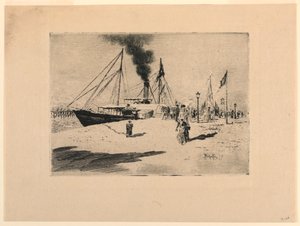 Quai à Trouville - Felix Hilaire Buhot