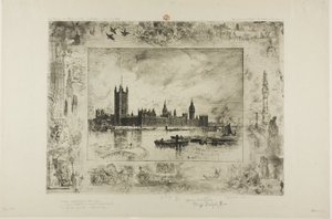 Palais de Westminster - Felix Hilaire Buhot
