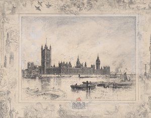 Palais de Westminster, 1884 - Felix Hilaire Buhot