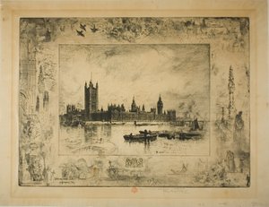 Palais de Westminster, Londres - Felix Hilaire Buhot