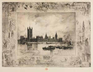 Westminster Place, 1884 - Felix Hilaire Buhot