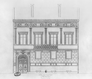 Hôtel de Pourtalès, façade, 1850 - Felix Louis Jacques Duban