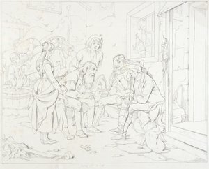 (Rip Van Winkle, illustration) Rip racontant sa fabuleuse histoire - Felix Octavius Carr Darley