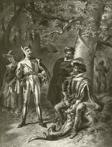 Comme il vous plaira. Acte V-Scène IV (gravure) - Felix Octavius Carr Darley
