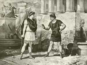 La Comédie des Erreurs. Acte I, Scène II (gravure) - Felix Octavius Carr Darley