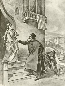 Le Marchand de Venise. Acte II, Scène V - Felix Octavius Carr Darley