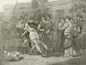La Comédie des erreurs. Acte IV, Scène IV (gravure) - Felix Octavius Carr Darley