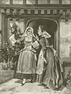Les Joyeuses Commères de Windsor. Acte II, Scène I - Felix Octavius Carr Darley