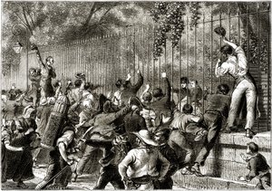 La foule à Paris acclame Napoléon Ier, accompagné de Lucien Bonaparte