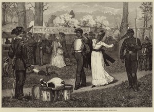 Le Festival du Centenaire Américain, Scène dans le parc Fairmount, Philadelphie, Milice noire après l
