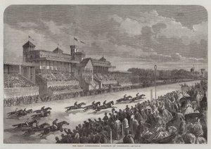 La grande course internationale de chevaux à Longchamp