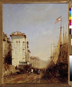 Quai du port à Marseille - Félix Ziem
