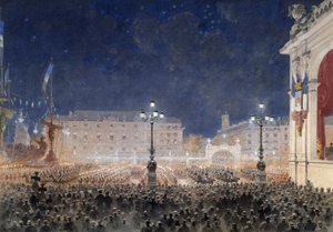 Retraite aux flambeaux sur la Place de l