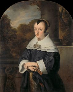 Portrait de Maria Rey (1630/31-1703). Épouse de Roelof Meulenaer - Ferdinand Bol