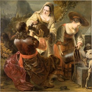 Rebecca et Éliézer au puits, vers 1645 - Ferdinand Bol