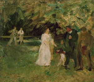 Conversation dans le parc - Ferdinand Brutt