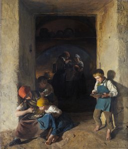 Enfants recevant leur petit-déjeuner