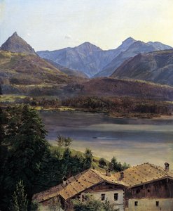 Le lac Wolfgang - Ferdinand Georg Waldmuller