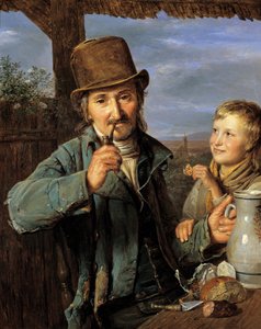 Journalier avec son fils - Ferdinand Georg Waldmuller