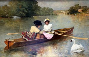 En bateau sur la Seine - Ferdinand Heilbuth