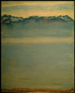 Lac Léman avec les Alpes savoyardes - Ferdinand Hodler