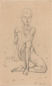 Hector posant nu - Ferdinand Hodler