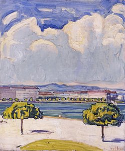 Le Quai du Mont-Blanc à Genève vu du Jardin Anglais, vers 1910 - Ferdinand Hodler