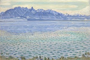Lac de Thoune avec la chaîne du Stockhorn