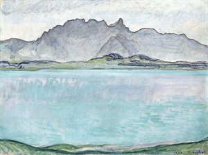 Thunersee avec les montagnes du Stockhorn, 1910